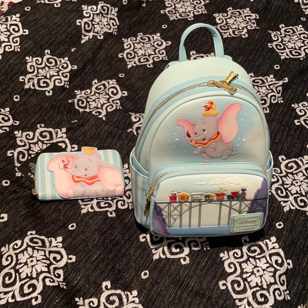 Loungefly Dumbo backpack and wallet set